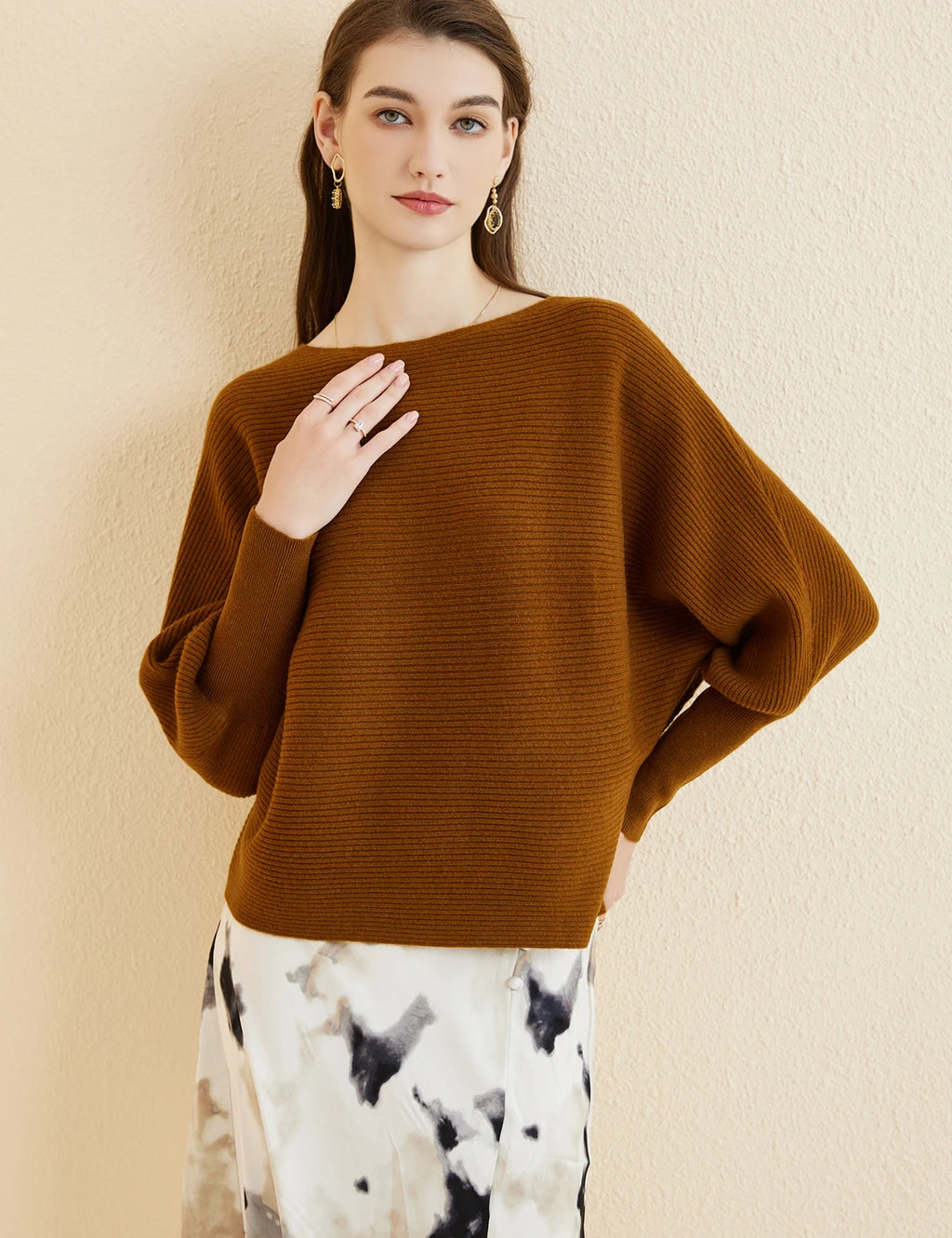 Sweter nietoperz 100% wełny