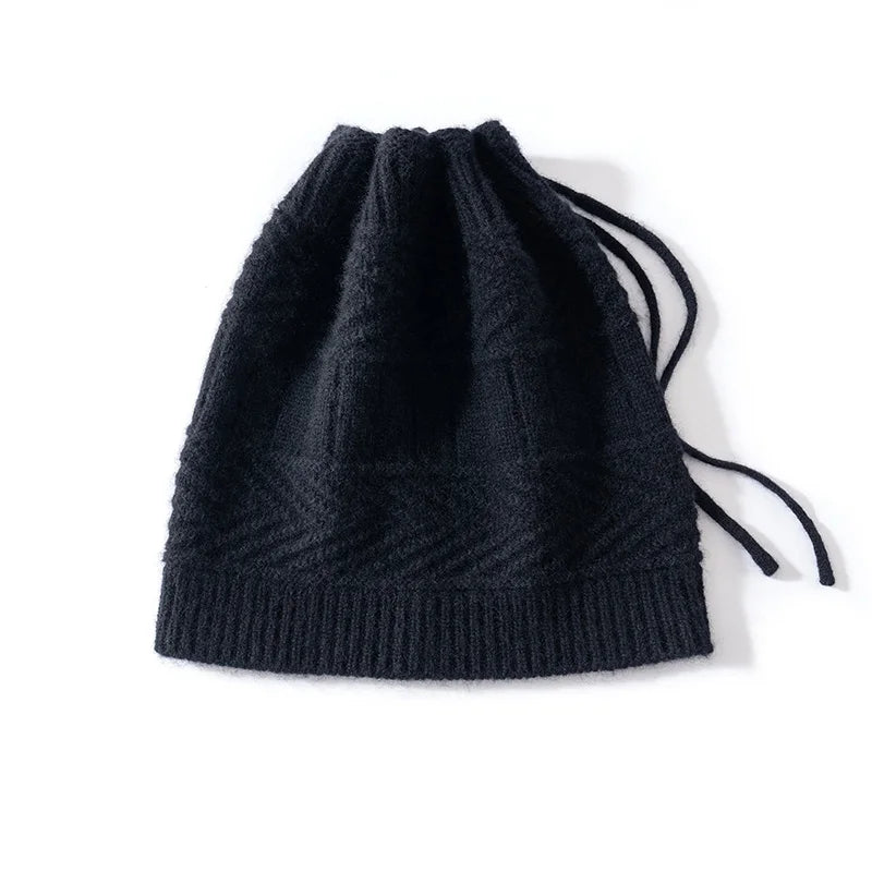 Kaszmirowa czapka i komin 2w1