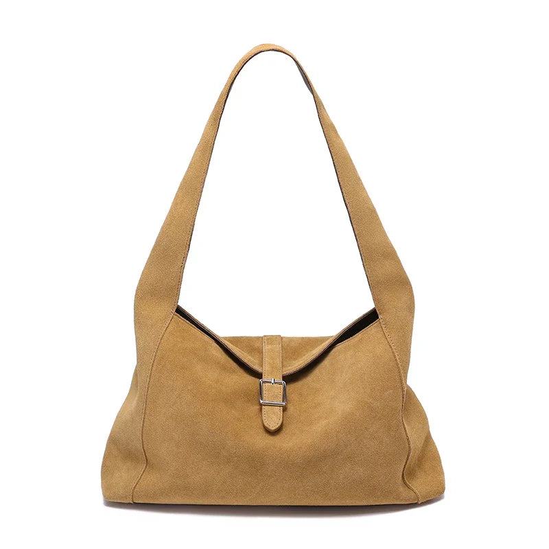 Skórzana zamszowa torba na ramię