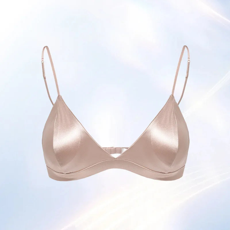 Jedwabny komplet biustonosz i majtki