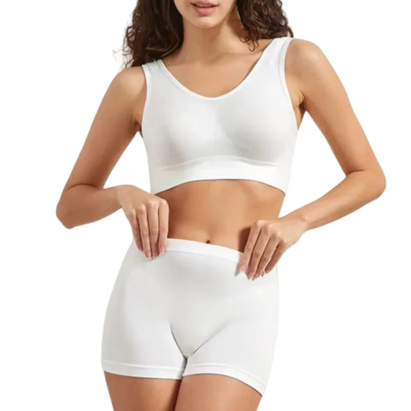 Miękki bezszwowy zestaw bielizny top i szorty