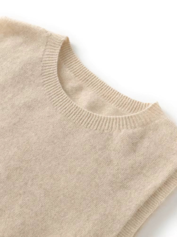 Wełniany top bez rękawków