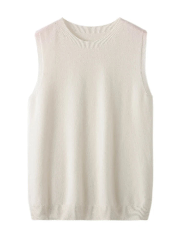 Wełniany top bez rękawków