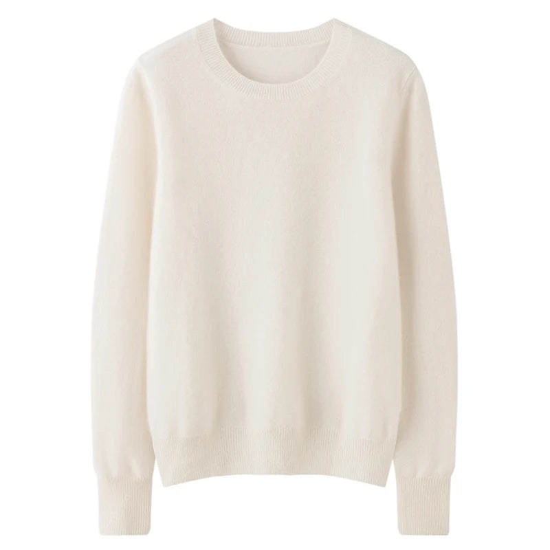 Kaszmirowy sweter z okrągłym dekoltem