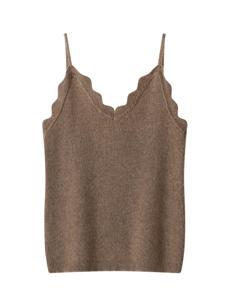 Top na ramiączkach 100% kaszmiru
