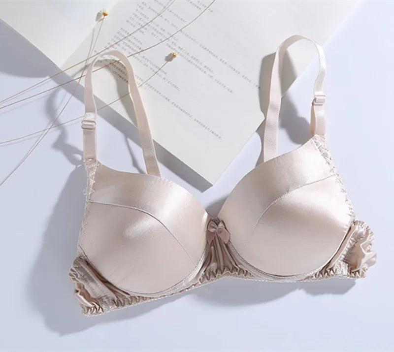 Lekki jedwabny biustonosz