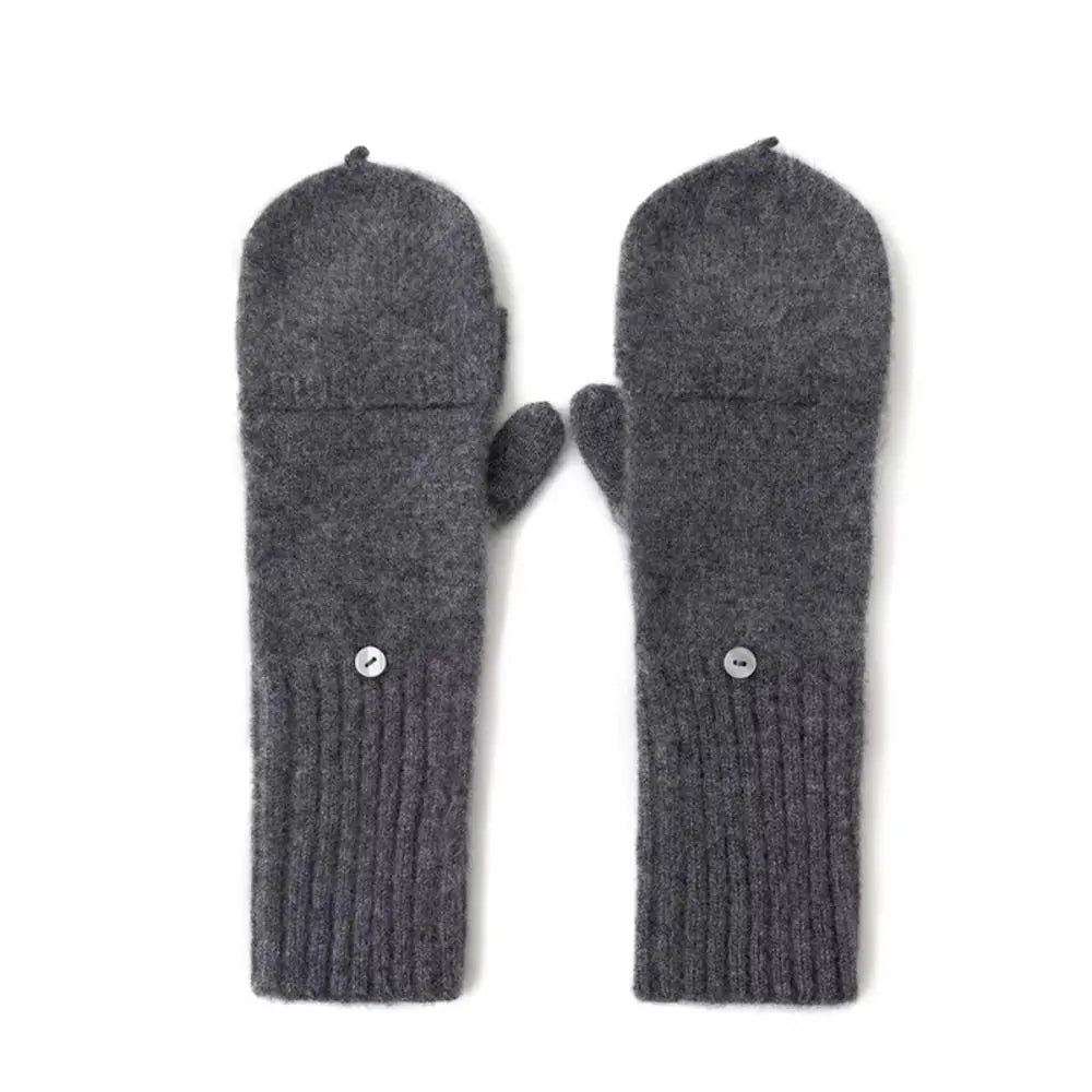 Kaszmirowe rękawiczki z klapą Unisex