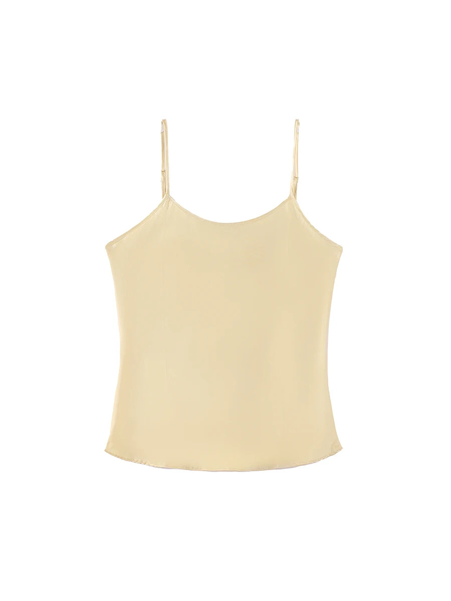 Jedwabny top na ramiączkach 100% jedwab