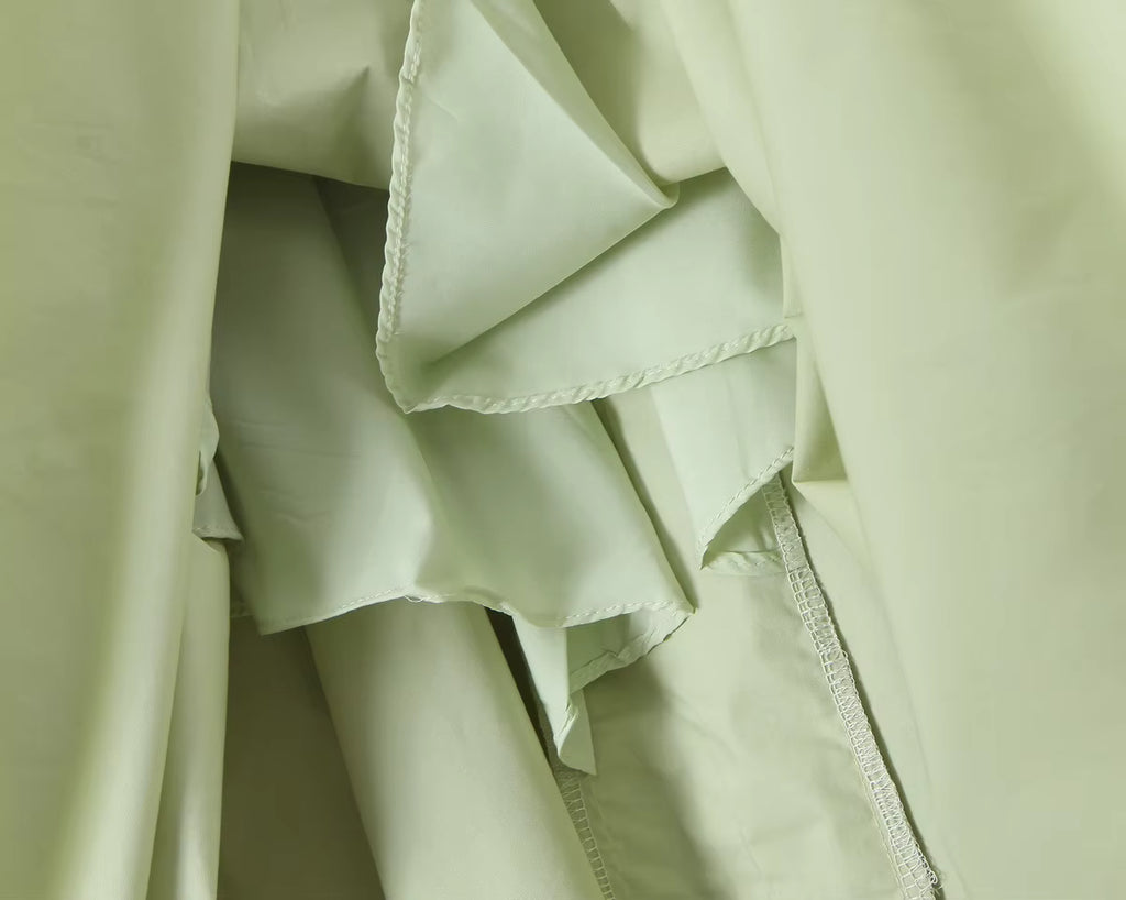 Bawełniana rozkloszowana sukienka midi z odkrytymi plecami