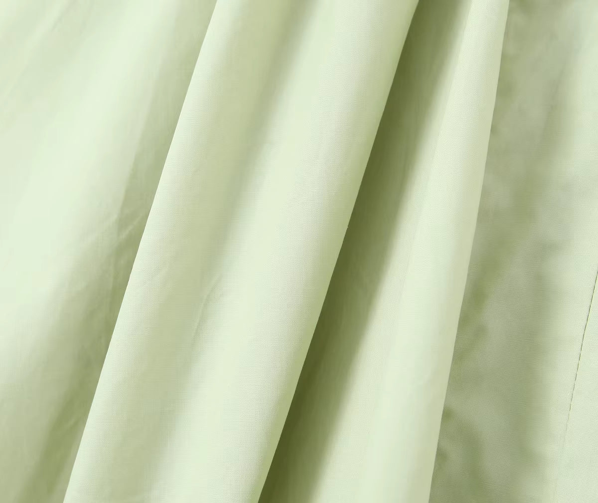 Bawełniana rozkloszowana sukienka midi z odkrytymi plecami