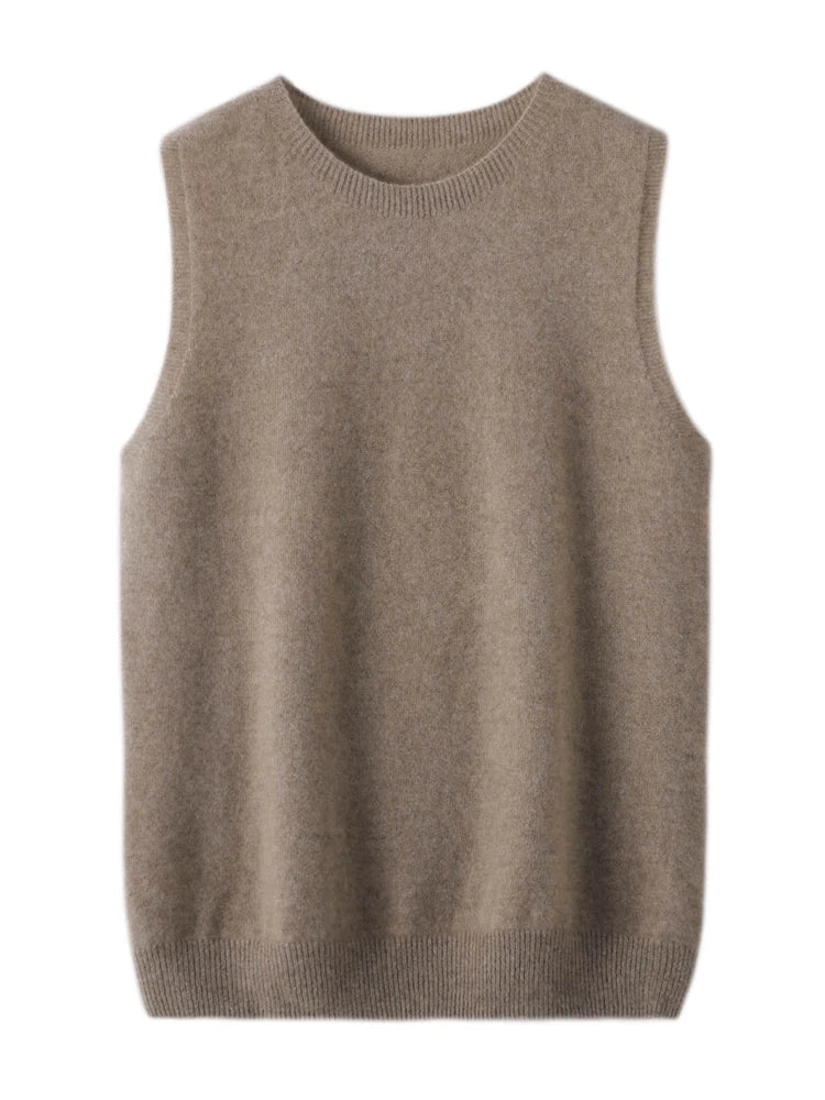 Wełniany top bez rękawków