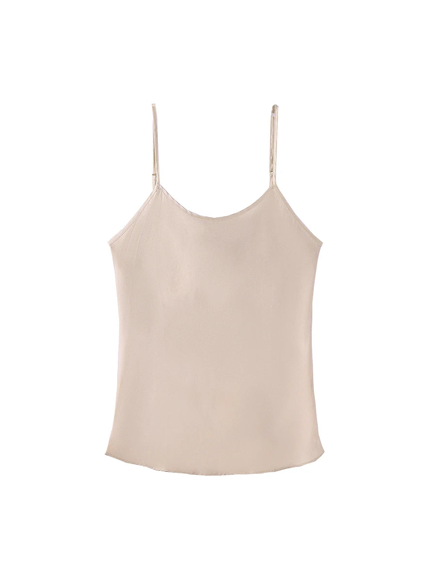 Jedwabny top na ramiączkach 100% jedwab