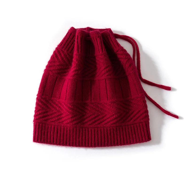 Kaszmirowa czapka i komin 2w1