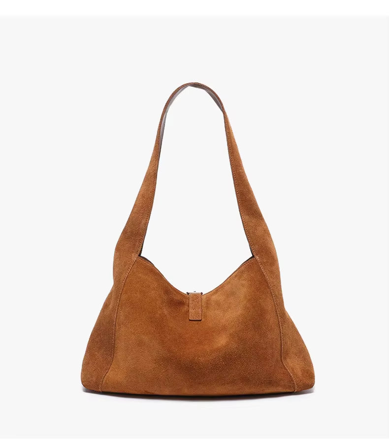 Skórzana zamszowa torba na ramię