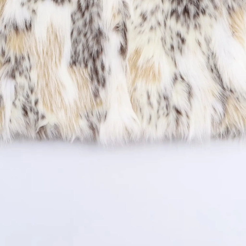 Wielokolorowe sztuczne futro