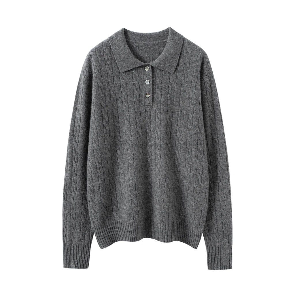 Kaszmirowy sweter polo