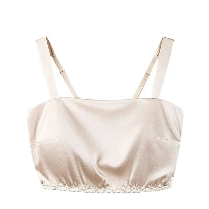 Jedwabny top-biustonosz