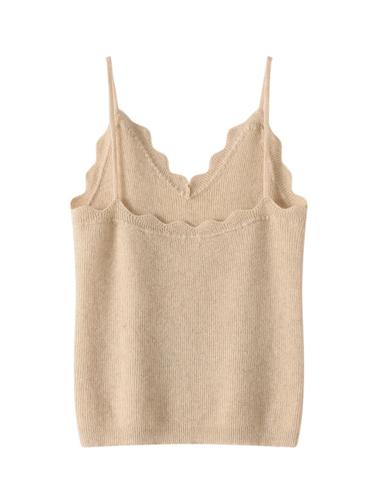 Top na ramiączkach 100% kaszmiru