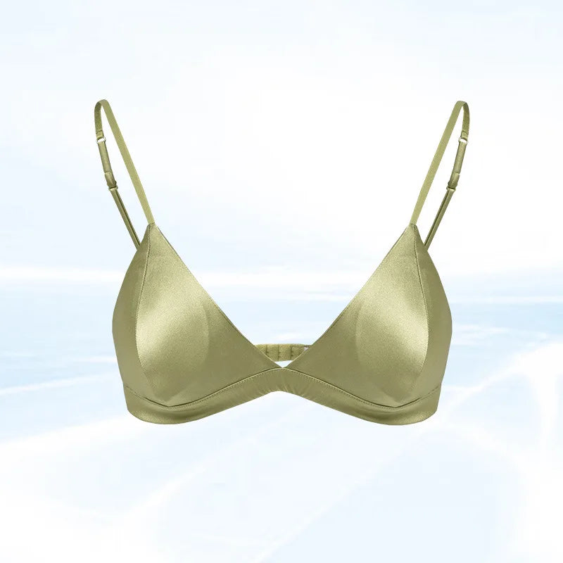 Jedwabny komplet biustonosz i majtki