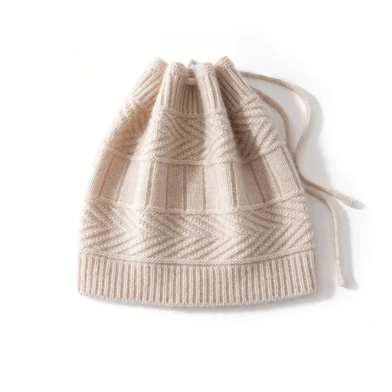 Kaszmirowa czapka i komin 2w1