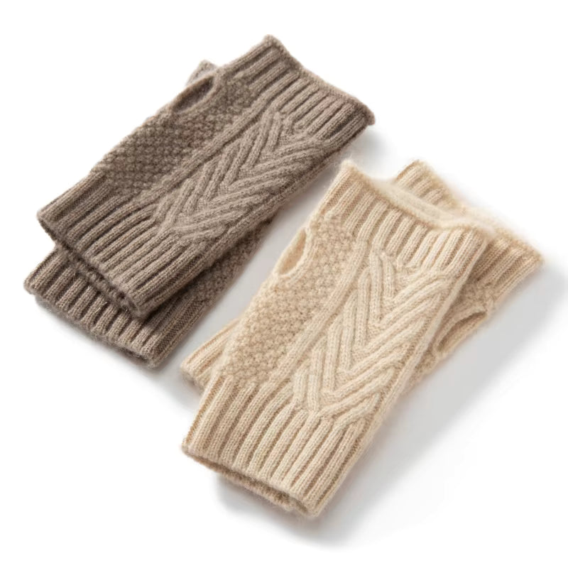 Kaszmirowe ocieplacze na dłonie