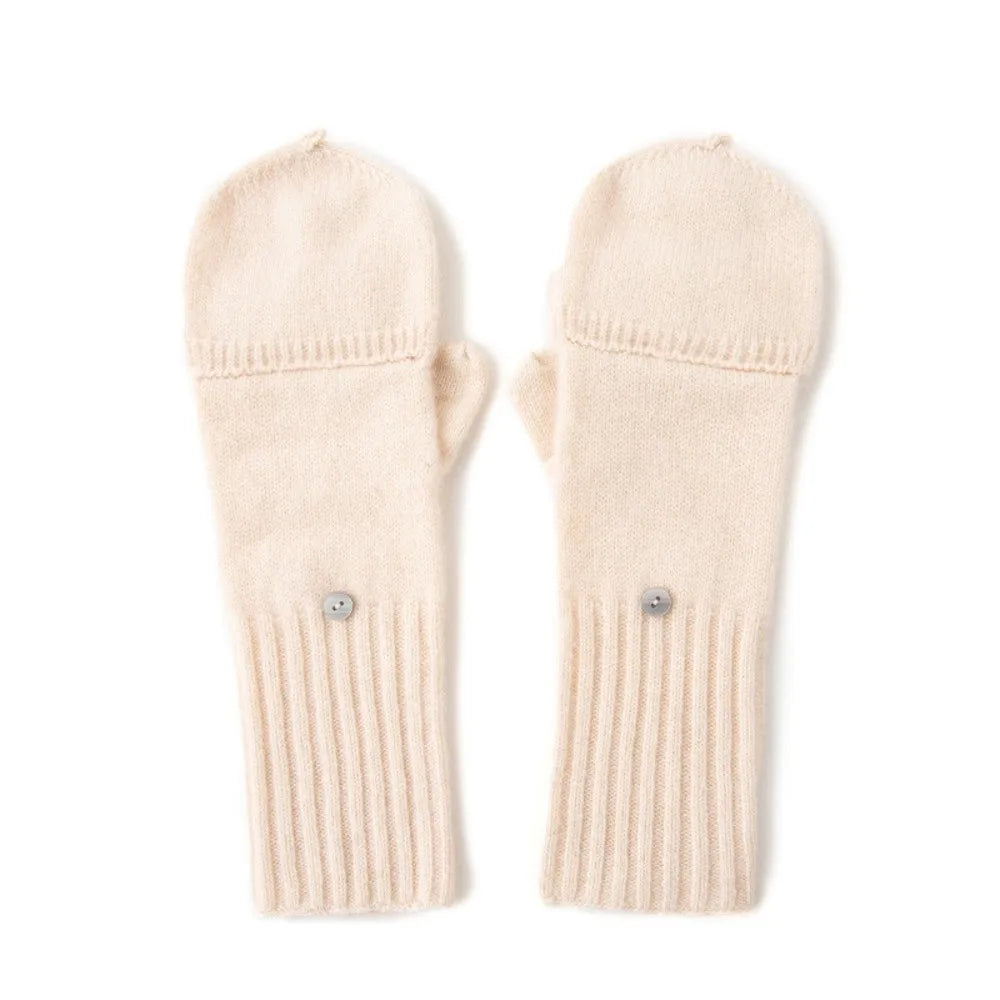 Kaszmirowe rękawiczki z klapą Unisex