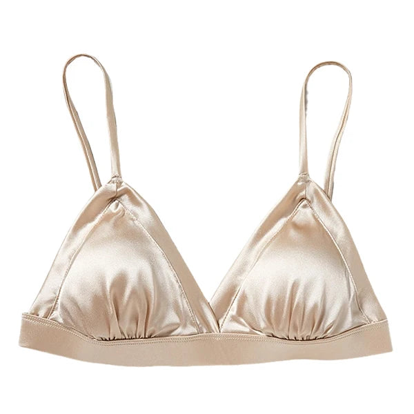 Jedwabny biustonosz typu bralette