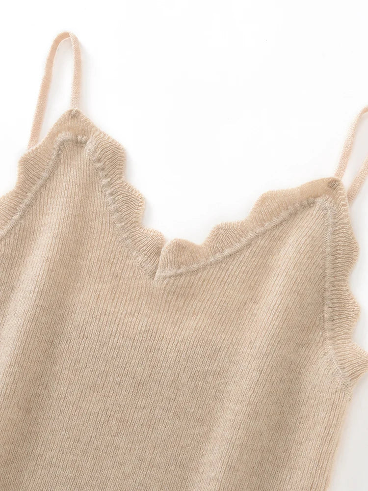 Top na ramiączkach 100% kaszmiru