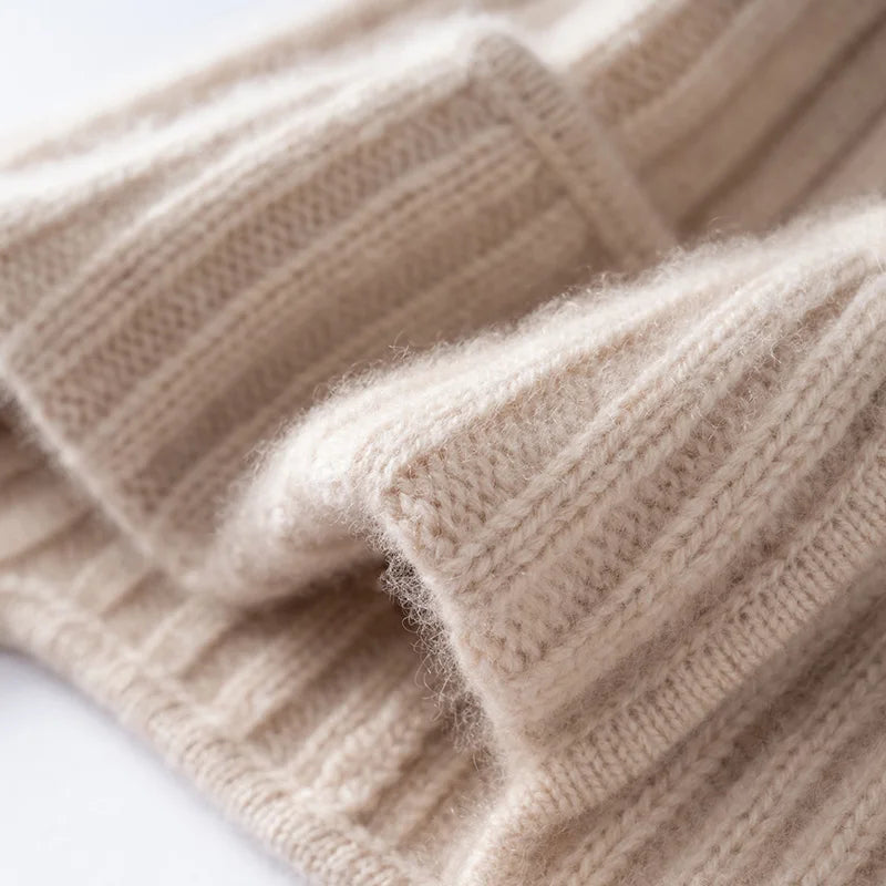 Kaszmirowa czapka z nausznikami