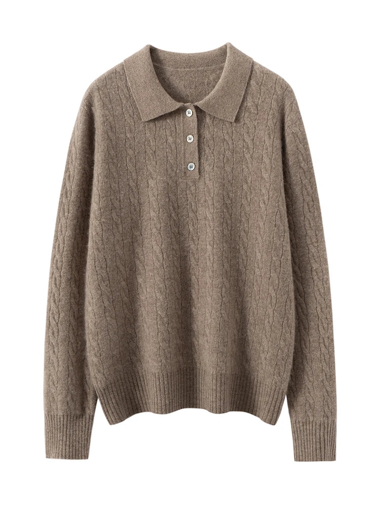 Kaszmirowy sweter polo