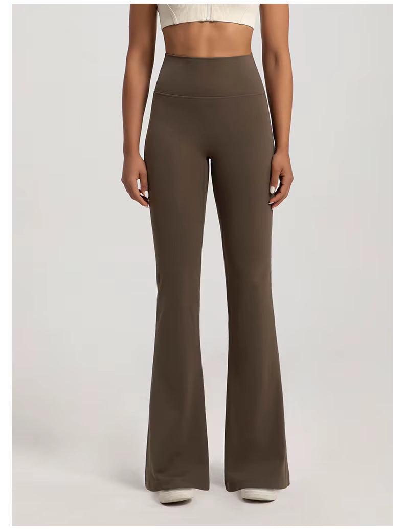 Rozszerzane spodnie flare do jogi