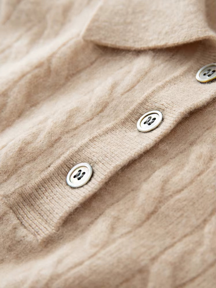 Kaszmirowy sweter polo