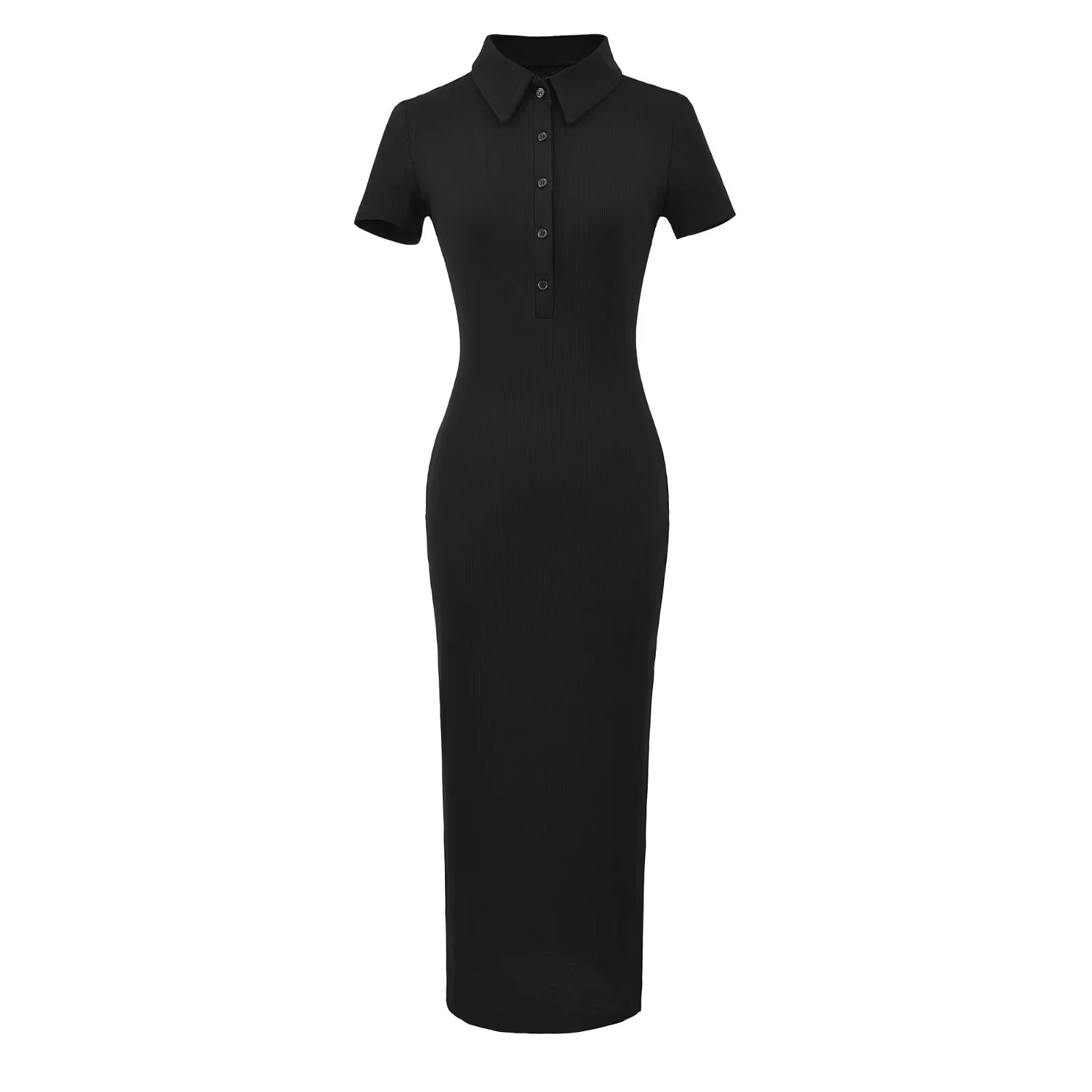 Dopasowana sukienka z kołnierzykiem