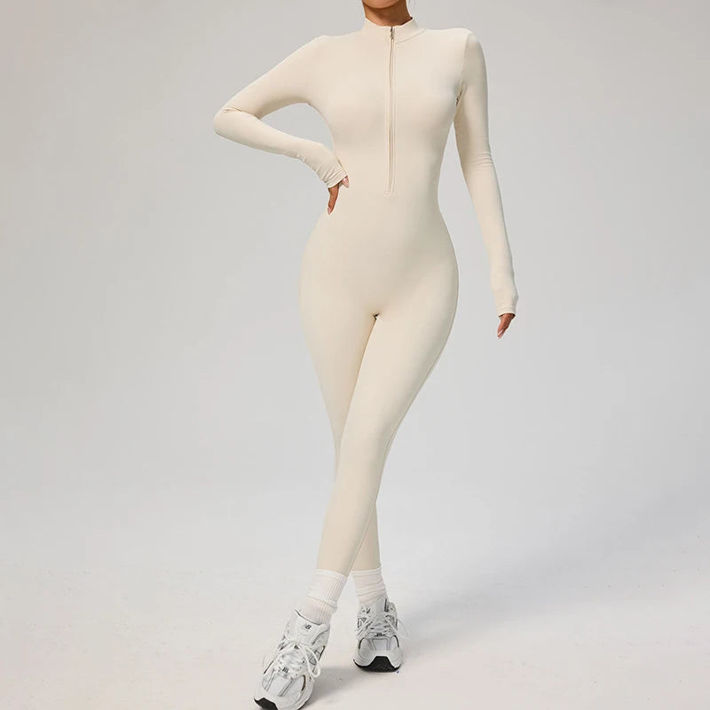 Damski kombinezon z długim rękawem do ćwiczeń