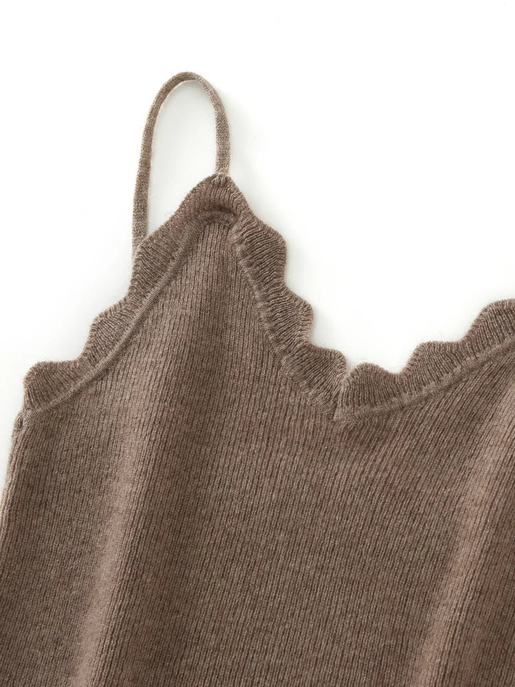 Top na ramiączkach 100% kaszmiru