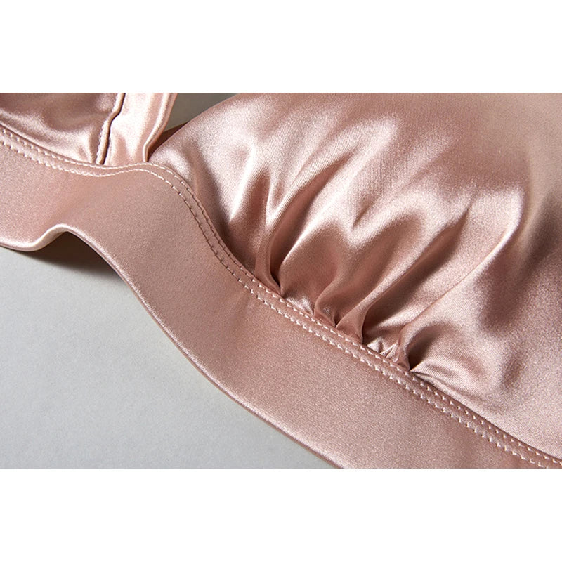 Jedwabny biustonosz typu bralette