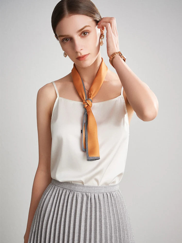 Jedwabny top na ramiączkach 100% jedwab