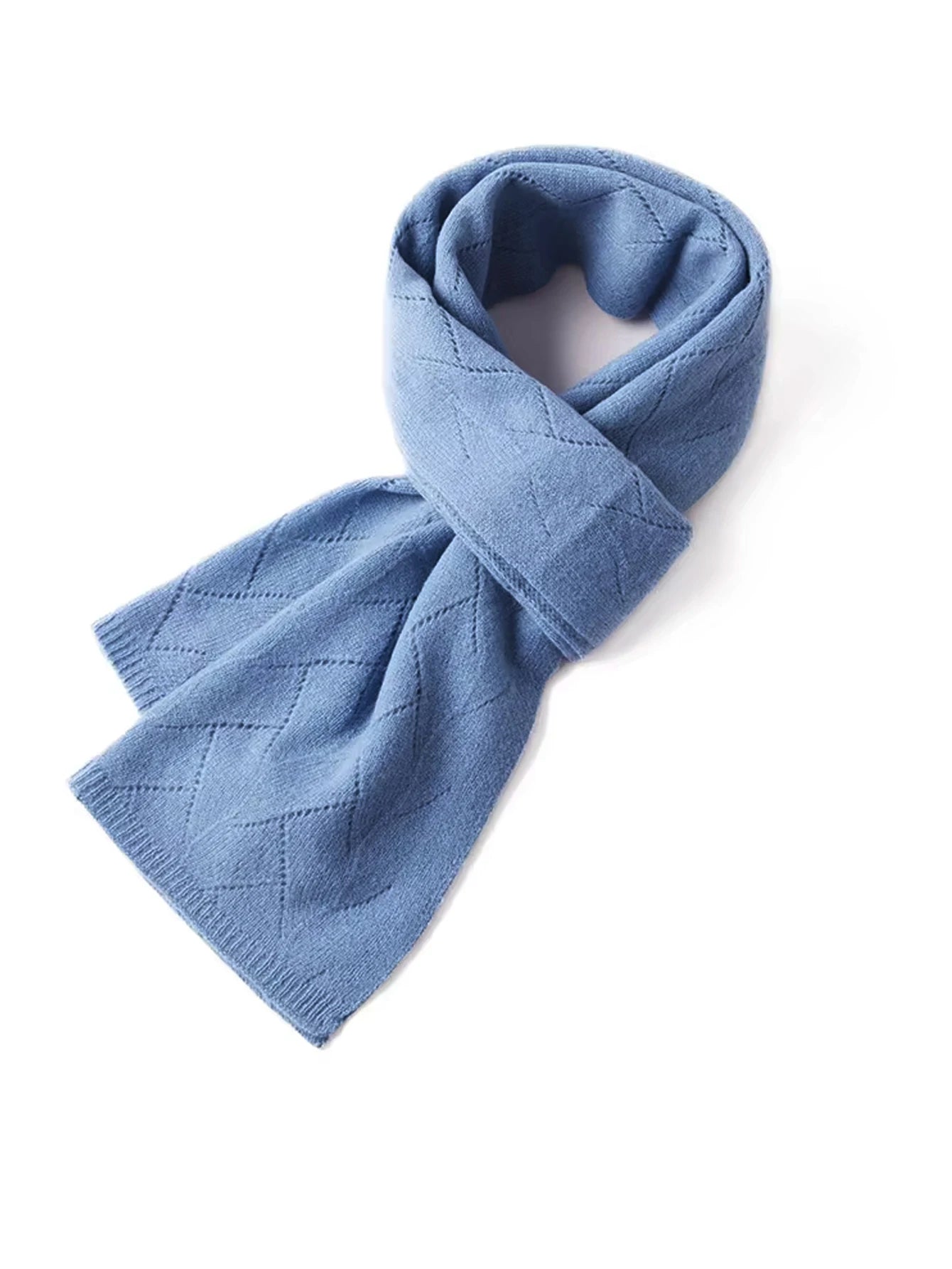 Ażurowy szalik 100% wełny