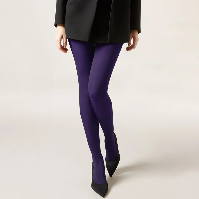 Kolorowe gładkie rajstopy