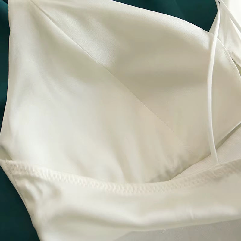 Jedwabny top-bustier na ramiączkach