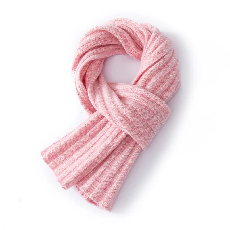 Wełniany szalik prążkowany unisex