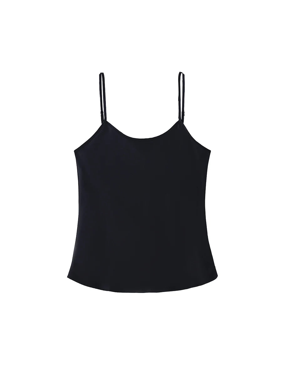 Jedwabny top na ramiączkach 100% jedwab