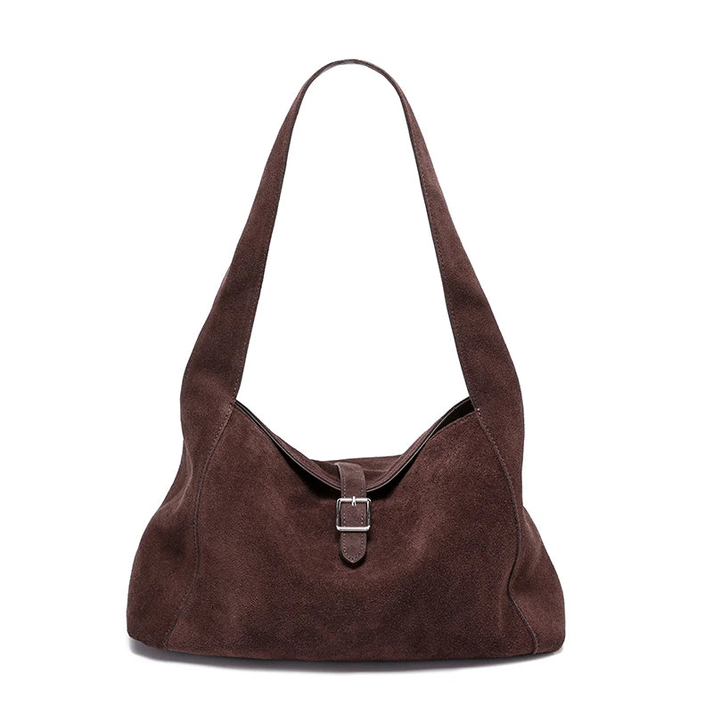 Skórzana zamszowa torba na ramię