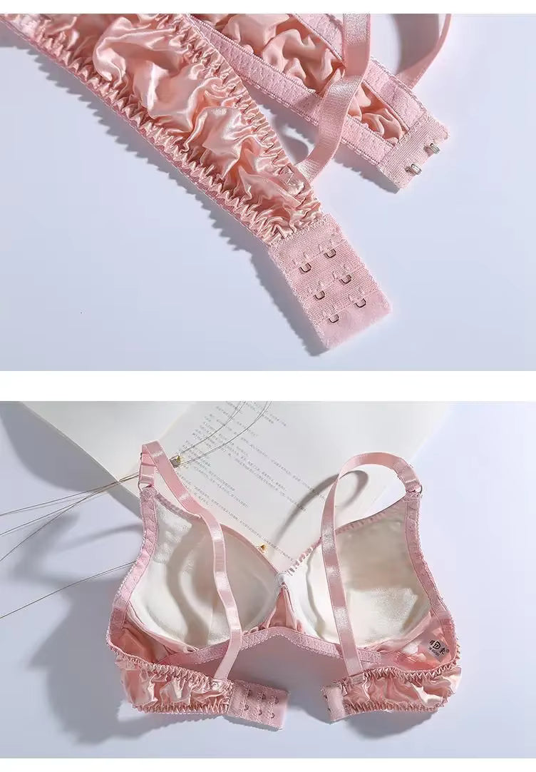 Lekki jedwabny biustonosz