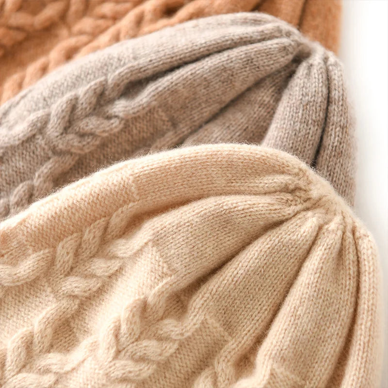 Damska czapka z kaszmiru