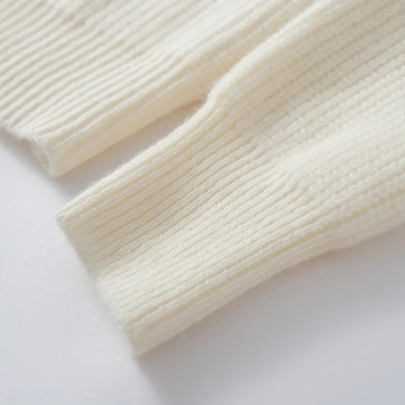 Wełniany sweter na suwak 100% wełna merino