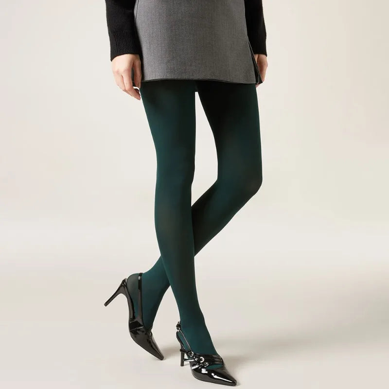 Kolorowe gładkie rajstopy