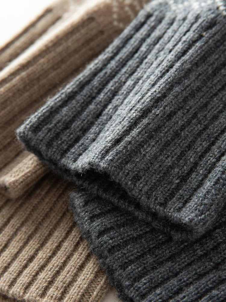 Kaszmirowe rękawiczki z norweskim wzorem