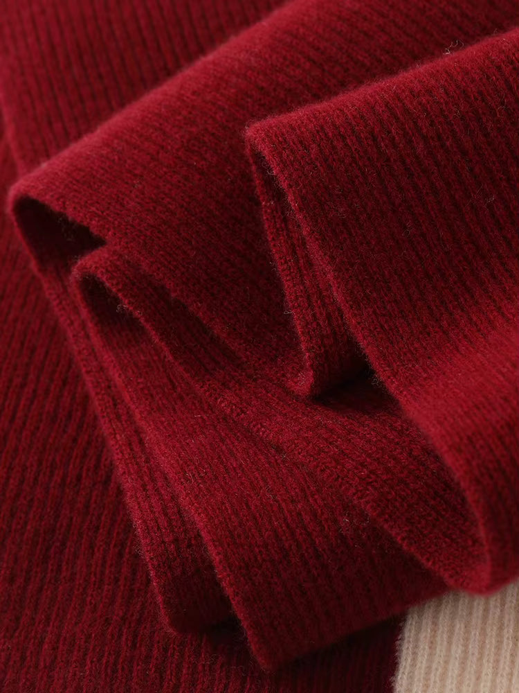 Dwukolorowy wełniany szalik