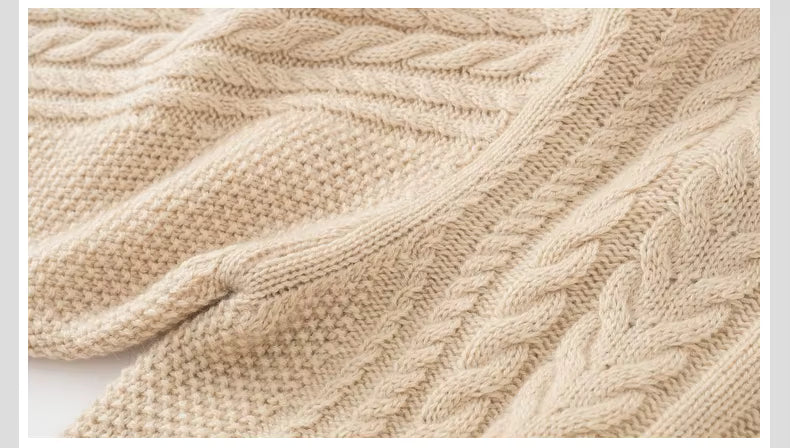 Beżowy kaszmirowy sweter 100% kaszmir